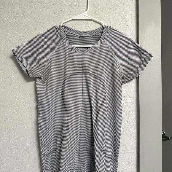lululemon athletica Tops - lululemon athletica Striped Short Sleeve Tee - Black and White